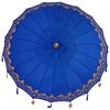 vidaXL Balinese Parasol Blue (180-190) x 260 cm Cotton and Wood