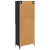 vidaXL Highboard Black Oak 69.5 x 34 x 180 cm Engineered Wood