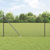 vidaXL Fence Post Grey 50 x 1 m (16 x 16 mm mesh) Steel and PVC