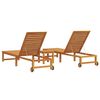 vidaXL Sun Lounger 3 pcs Brown 35 x 35 x 34cm Solid Acacia wood