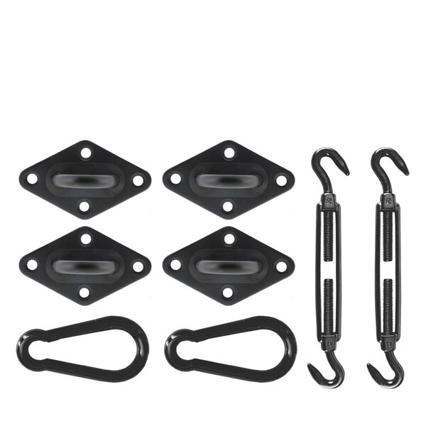 Livin'outdoor Fasteners Shade Cloth Square Black