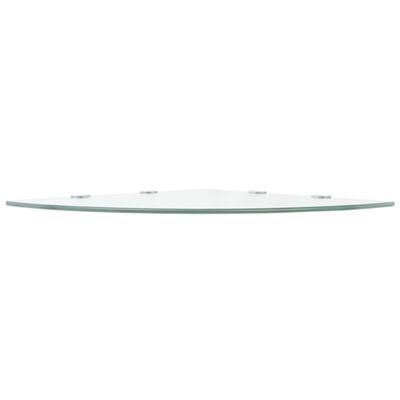 vidaXL Corner Shelf with Chrome Supports Glass Clear 45x45 cm