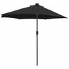 vidaXL Garden Parasol Black 294 x 150 x 223 cm Polyester and Steel