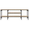 vidaXL TV Cabinet Sonoma Oak 121x35x45 cm Engineered Wood&Iron