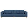 vidaXL Fabric Sofa with Cushion Blue 208 cm Fabric
