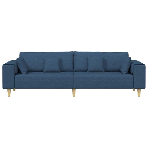 vidaXL Fabric Sofa with Cushion Blue 208 cm Fabric