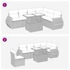 vidaXL 7 Piece Garden Sofa Set with Cushions Black Poly Rattan Acacia