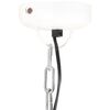 vidaXL Industrial Hanging Lamp White Iron & Solid Wood 35 cm E27