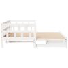 vidaXL Daybed with Trundle and Drawers without Mattress White 90x200 cm
