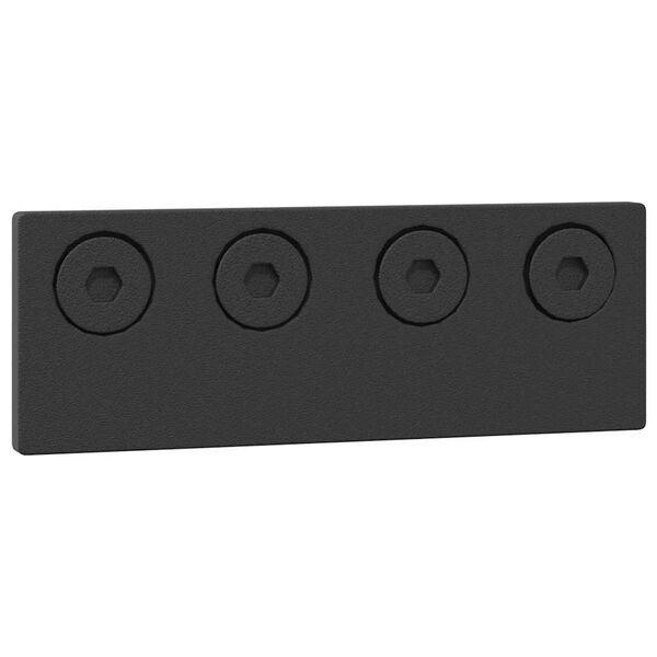vidaXL Sliding Door Hardware Kit 366 cm Steel Black