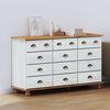 vidaXL Chest of Drawer ASKIM White 79 x 40 x 133.5 cm Solid Pine wood