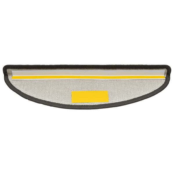 vidaXL Stair Mats 30 pcs 56x17x3 cm Dark Grey Half Round