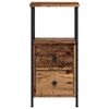vidaXL Bedside Cabinet Old Wood 34x35.5x70 cm Engineered Wood