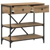 vidaXL Console Table with Drawer Brown 100 x 34.5 x 75 cm Wood