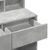 vidaXL Dressing Table with LED Concrete Grey 80x41x134.5 cm