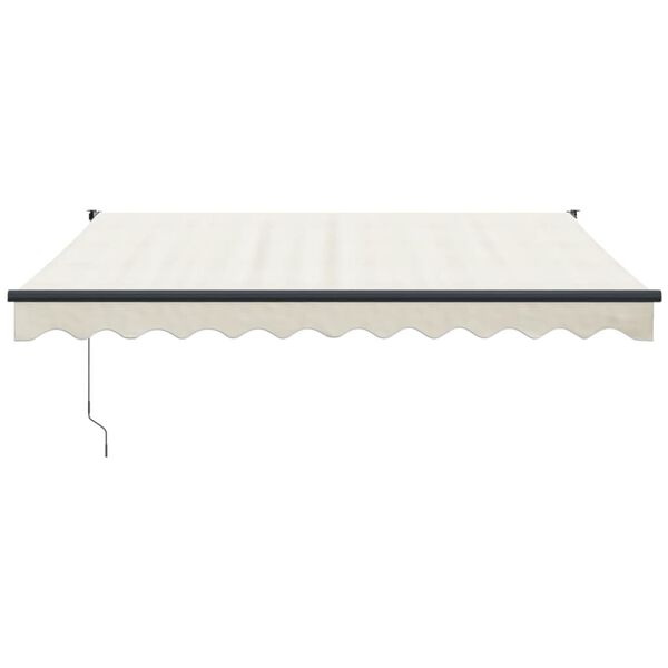 vidaXL Retractable Awning Cream 3.5x2.5 m Fabric and Aluminium