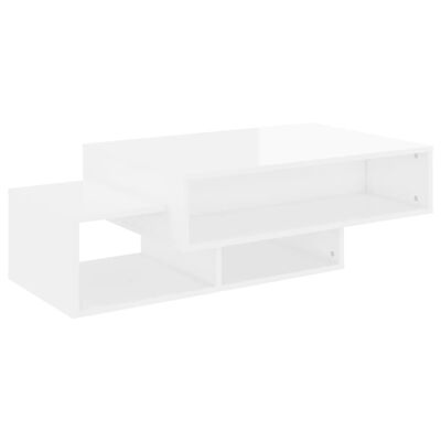 vidaXL Coffee Table High Gloss White 105x55x32 cm Engineered Wood