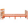 vidaXL Bed Frame without Mattress Wax Brown 135x190 cm Double Solid Wood Pine