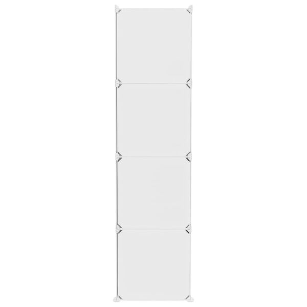 vidaXL Cube Storage Cabinet for Kids with 10 Cubes White PP