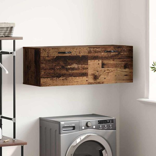 vidaXL Wall-Mounted Cabinet Wall-mounted Old Wood 100 x 36.5 x 35 cm