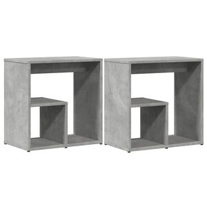 vidaXL Side Tables 2 pcs Concrete Grey 50x30x50 cm Engineered Wood