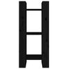 vidaXL Book Cabinet/Room Divider Black 41x35x91 cm Solid Wood Pine