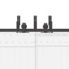 vidaXL Sliding Door Hardware Kit 427 cm Steel Black