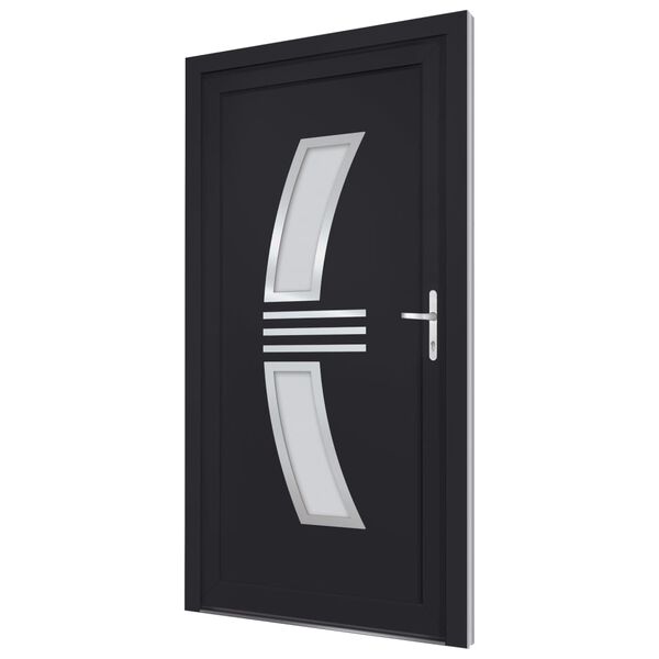 vidaXL Front Door Anthracite 98x208 cm PVC