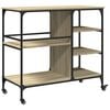 vidaXL Kitchen Trolley Sonoma Oak 100x45x89.5 cm Engineered Wood