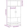 vidaXL Highboard Sonoma Oak 68x35x139 cm Engineered Wood and Metal