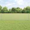 vidaXL Fence with Post Silver 0.6 x 100 m Steel