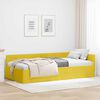 vidaXL Corner Bed Frame with Headboard Yellow 80 cm x 200 cm Velvet
