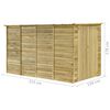 vidaXL Garden House Shed 315x159x178 cm Impregnated Pinewood