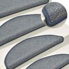 vidaXL Stair Mats 30 pcs 56x17x3 cm Light Grey and Blue Half Round