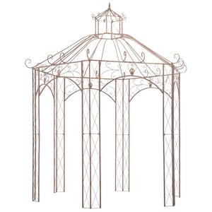 vidaXL Garden Pavilion Antique Brown 3 m Iron