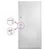 vidaXL Aluminium Front Door White 90x200 cm