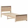 vidaXL Bed Frame with Headboard Brown 90 x 190 cm Engineered Wood