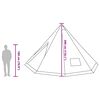 vidaXL Family Tipi Tent Folding Blue and Grey 560 x 560 x 300 cm