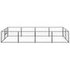 vidaXL Dog Kennel Black 8 m&sup2; Steel