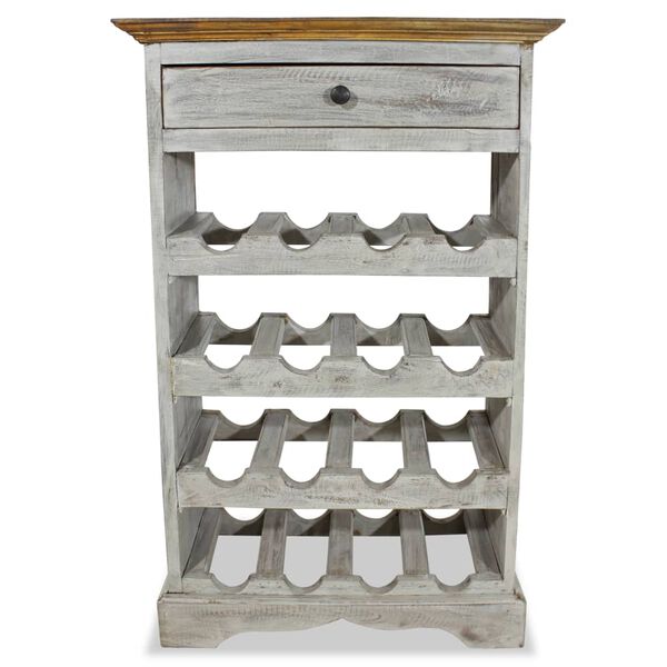 vidaXL Wine Rack Solid Mahogany Wood 55x23x85 cm