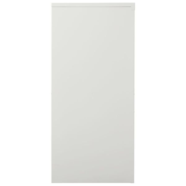 vidaXL Sliding Door Cabinet Light Grey 90x40x90 cm Steel