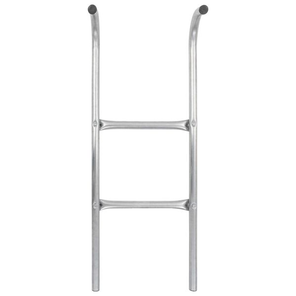 vidaXL 2-Step Trampoline Ladder Steel Silver 72 cm (suitable for 65cm high)