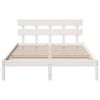 vidaXL Bed Frame with Headboard White 150 x 200 cm Solid Pine wood