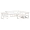 vidaXL 8 Piece Garden Lounge Set White Solid Wood Pine