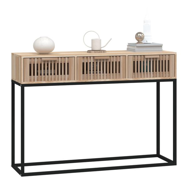vidaXL Console Table 105x30x75 cm Engineered Wood and Iron