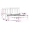 vidaXL Bed Frame without Mattress White Solid Wood 140x200 cm (810018+814095)