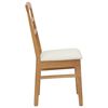 vidaXL Dining Chair 2 pcs Natural and Light Solid Rubber Wood