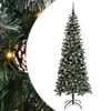vidaXL Artificial Christmas Tree with 300 LEDs with Stand Green 210 cm