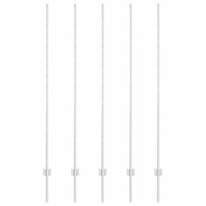 vidaXL Embedded Fence Post 5 pcs Silver 200 cm Powder-Coated Steel