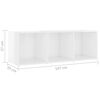 vidaXL 3 Piece TV Cabinet Set High Gloss White Engineered Wood